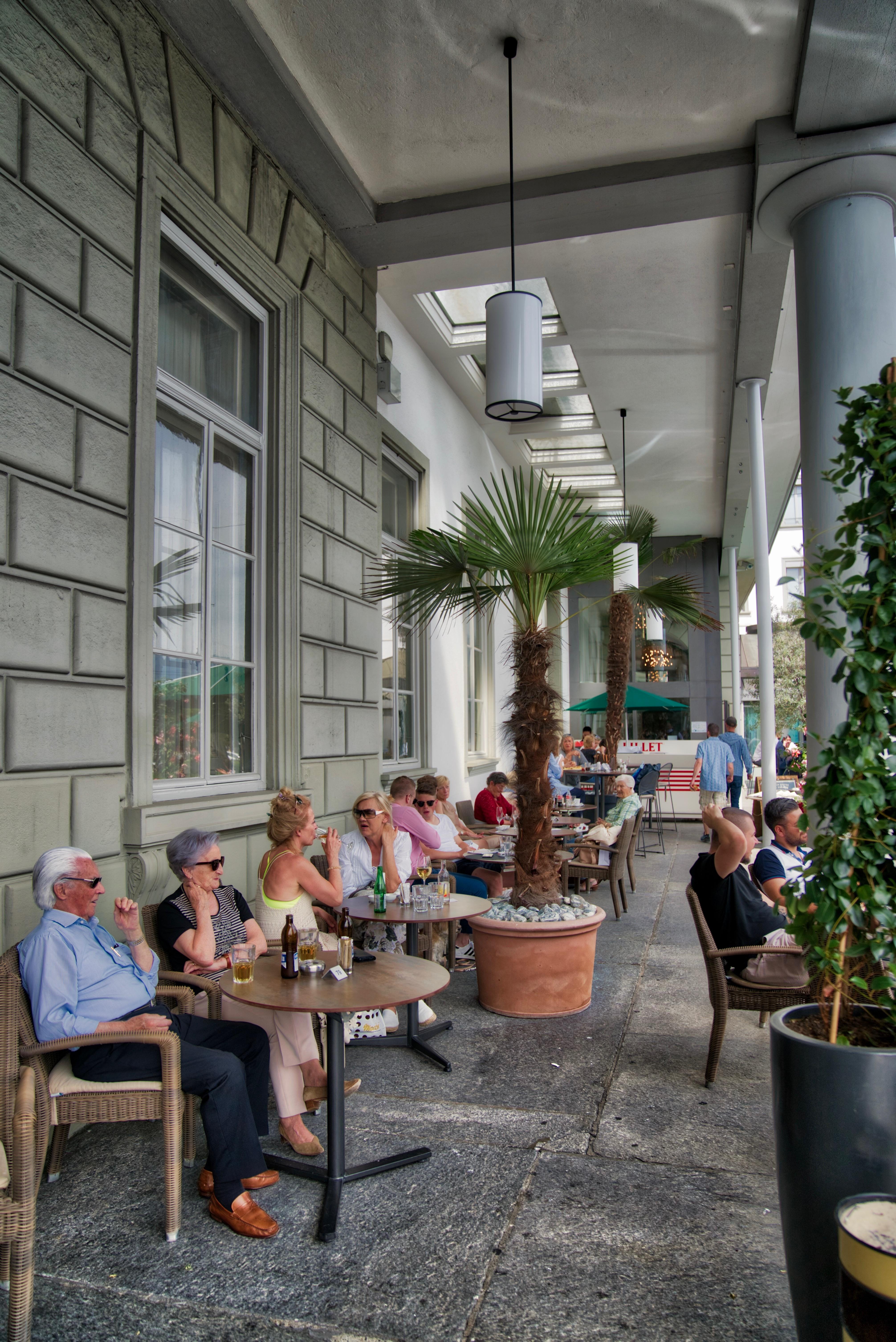 Hotel Schweizerhof Luzern Buitenkant foto The restaurant